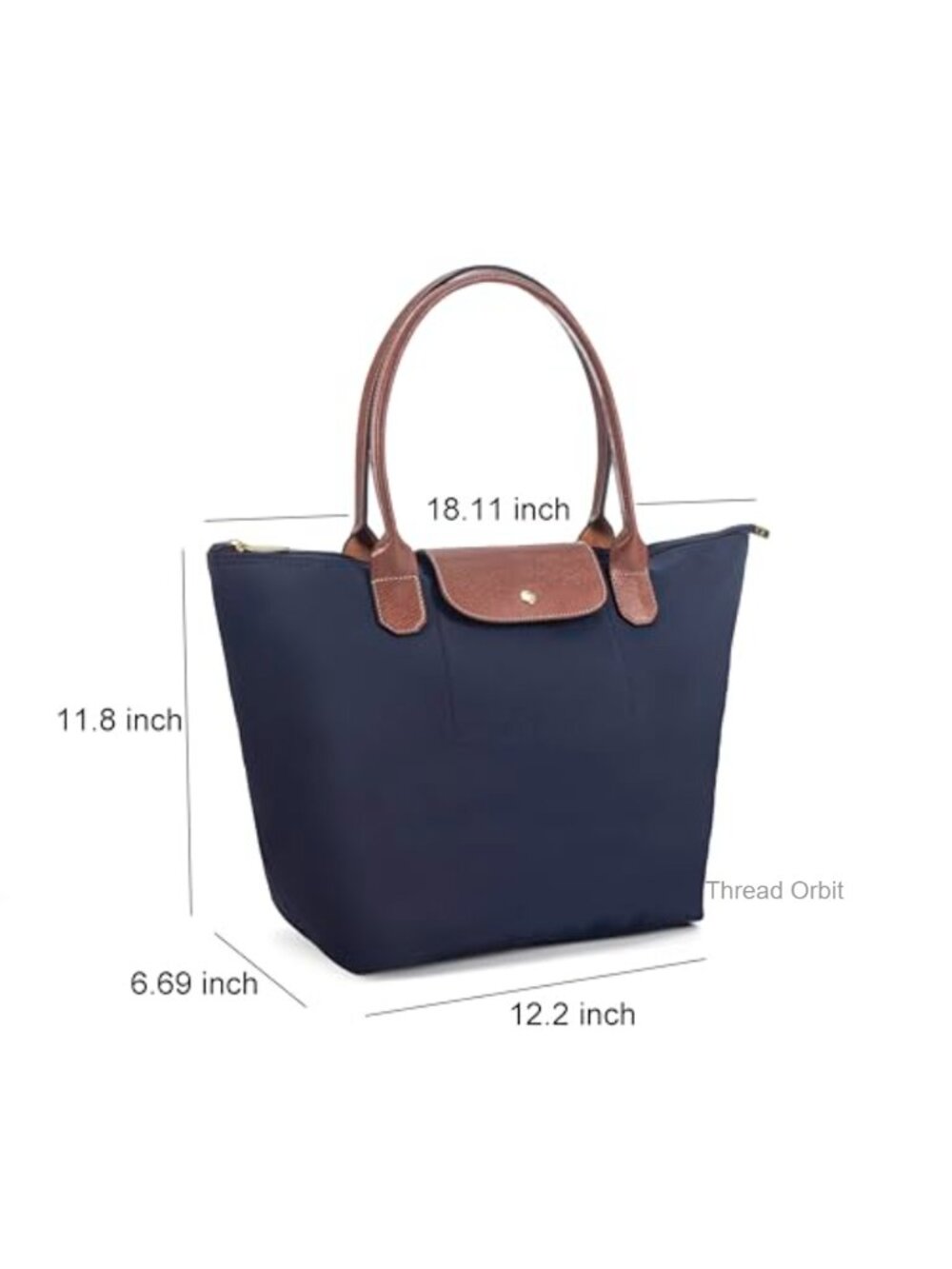 Foldable Nylon Tote Bag Women Waterproof Shoulder Hobo Laptop Travel - Picture 3 of 6